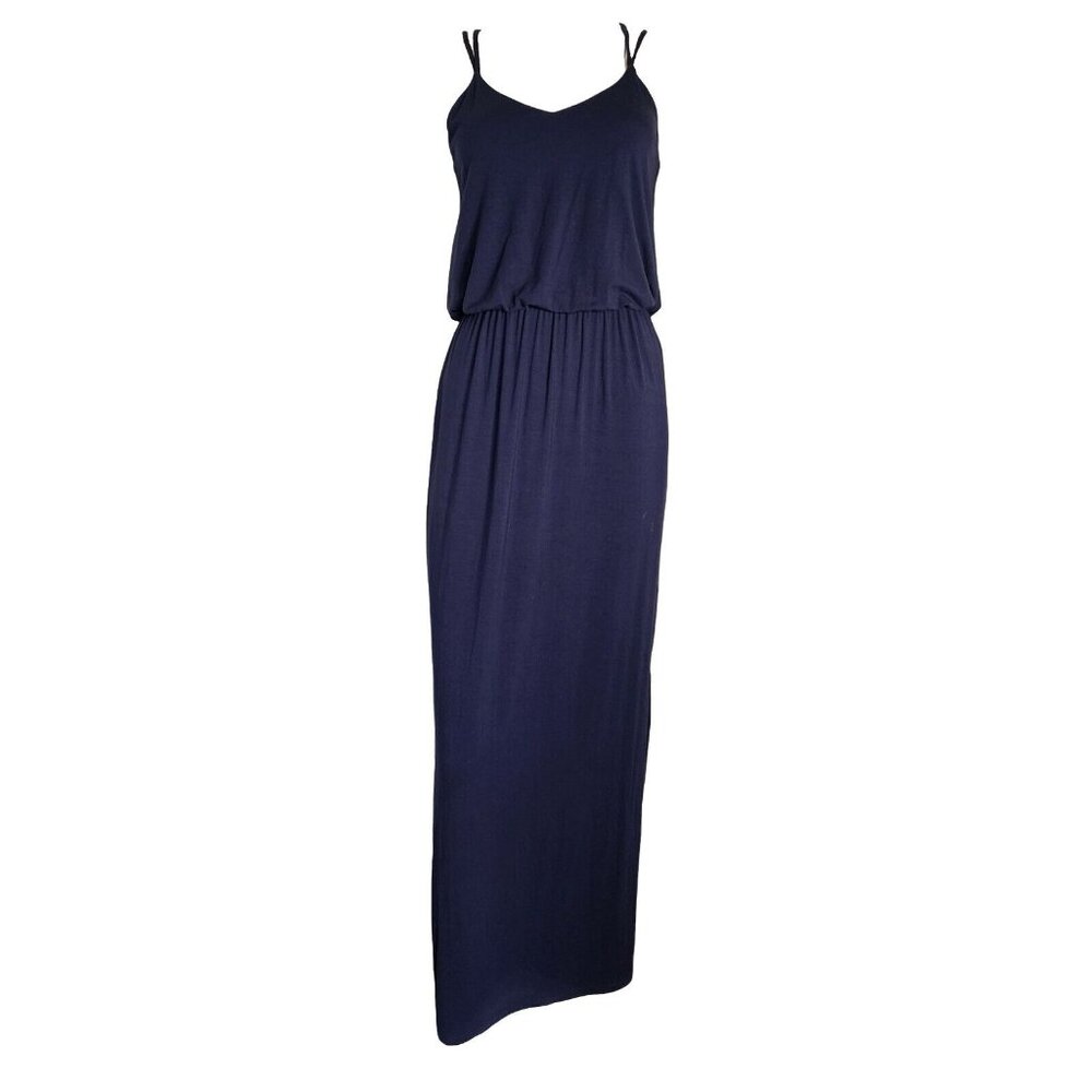 PAPERMOON Solid All Blue Sleeveless Long Pullover Maxi Wendilynn Dress Womens XS